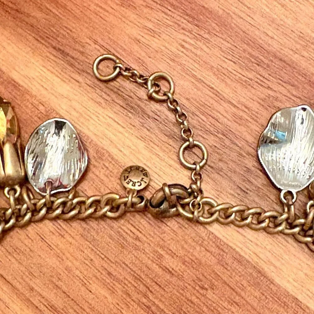J.Crew | Leaf Cluster Pendant Necklace | Two-Tone | 16 1/2” Length